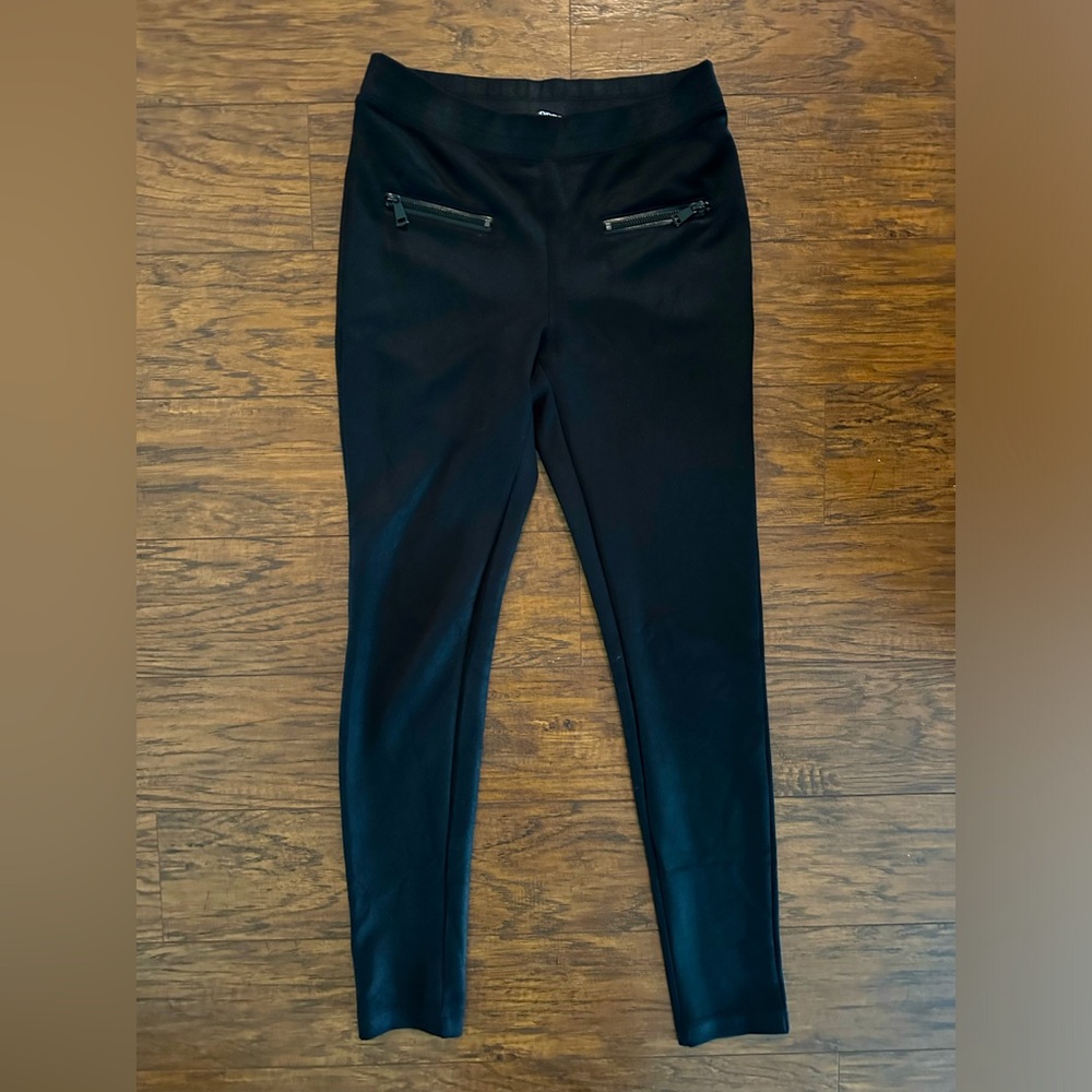 Express Black Leather-look leggings, Sz: S